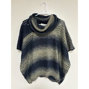 NWT Pants Store sweater lagenlook wool blend black green oversized size medium